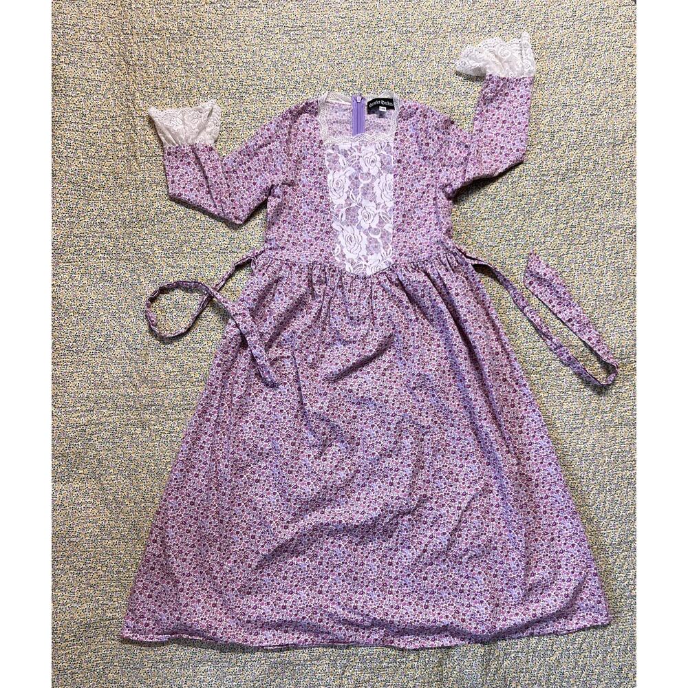 GIRLS COSPLAY TIME PERIOD PURPLE DRESS SIZE 9/10